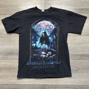 Avenged Sevenfold Nightmare T-Shirt Mens Small Metal Band Double Sided Grave